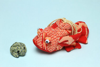 ちりめん細工・金魚袋