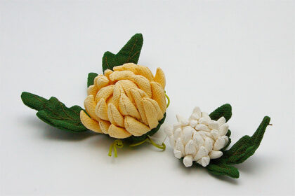 ちりめん細工・菊袋