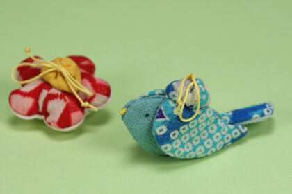 ちりめん細工・うぐいす袋と梅袋