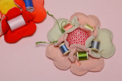 ちりめん細工・桜の針山