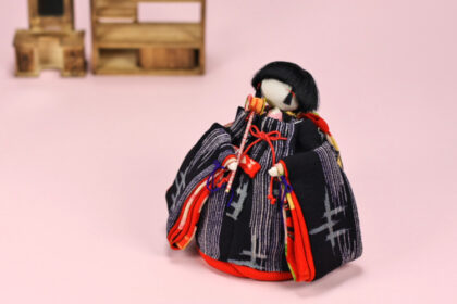 ちりめん細工･立ち子人形袋