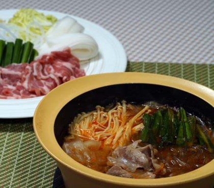 豚肉のピリ辛鍋