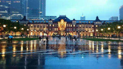 190501東京駅令和初日夜景全景
