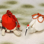 ちりめん細工・鶴亀袋